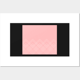 Geometric abstract - pink. Posters and Art